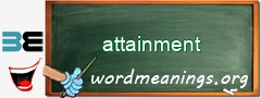 WordMeaning blackboard for attainment